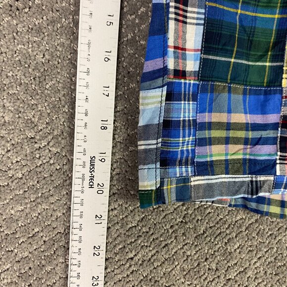 J. CREW Shorts Men's 36 Gramercy Patchwork Madras Plaid Cotton NWT - Picture 11 of 12